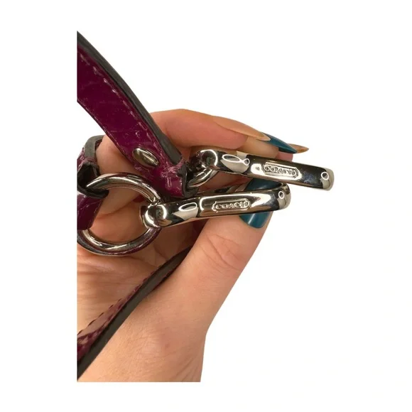 Coach 2011 17745 Grape Burgundy Patent Leather Drawstring Bucket Shoulder Bag - Picture 9 of 14